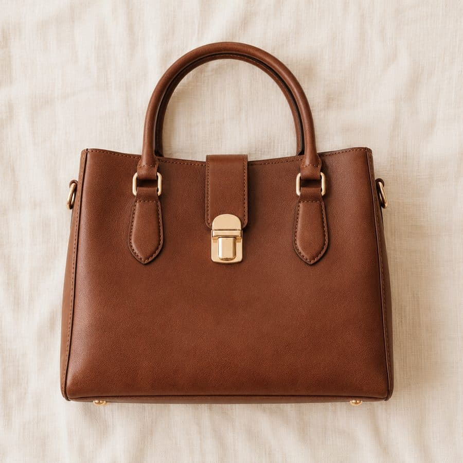 Bolsa de piel café