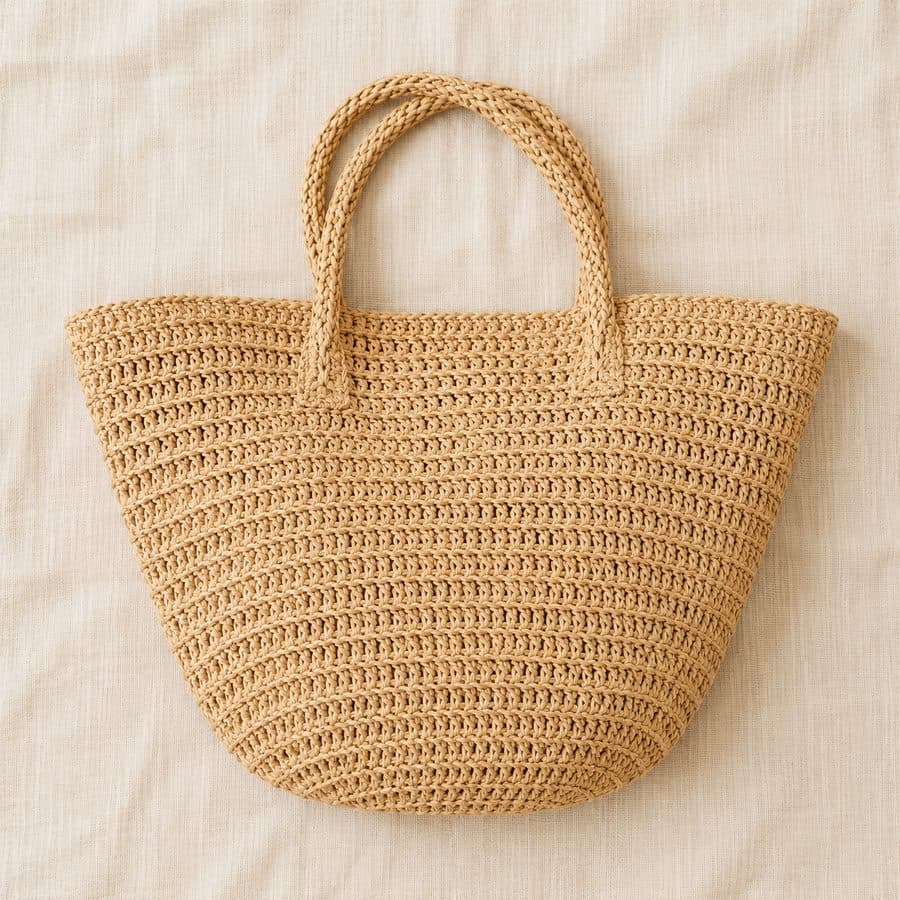 Bolsa tejida natural
