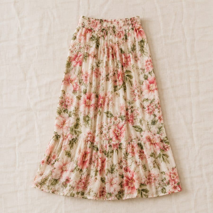 Falda larga floral