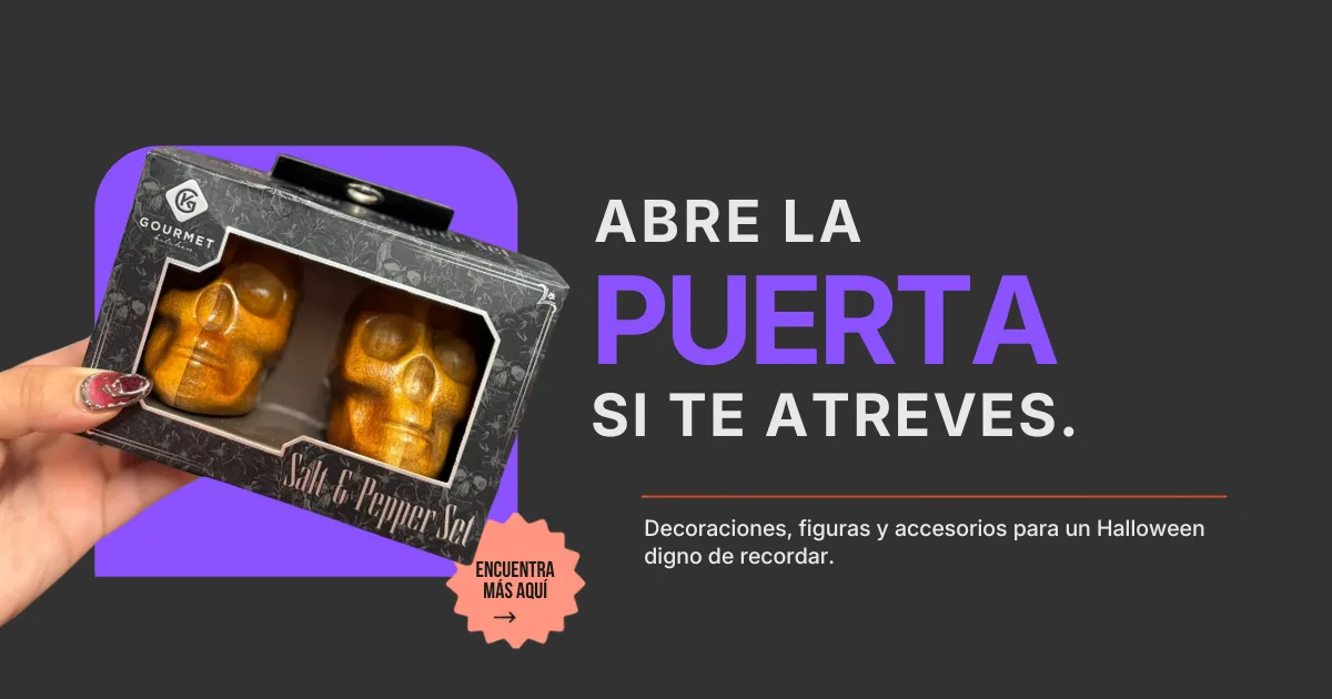 Set de saleros con forma de calavera — accesorios de Halloween en Bazar Guerrero